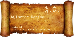 Nyisztor Dorina névjegykártya